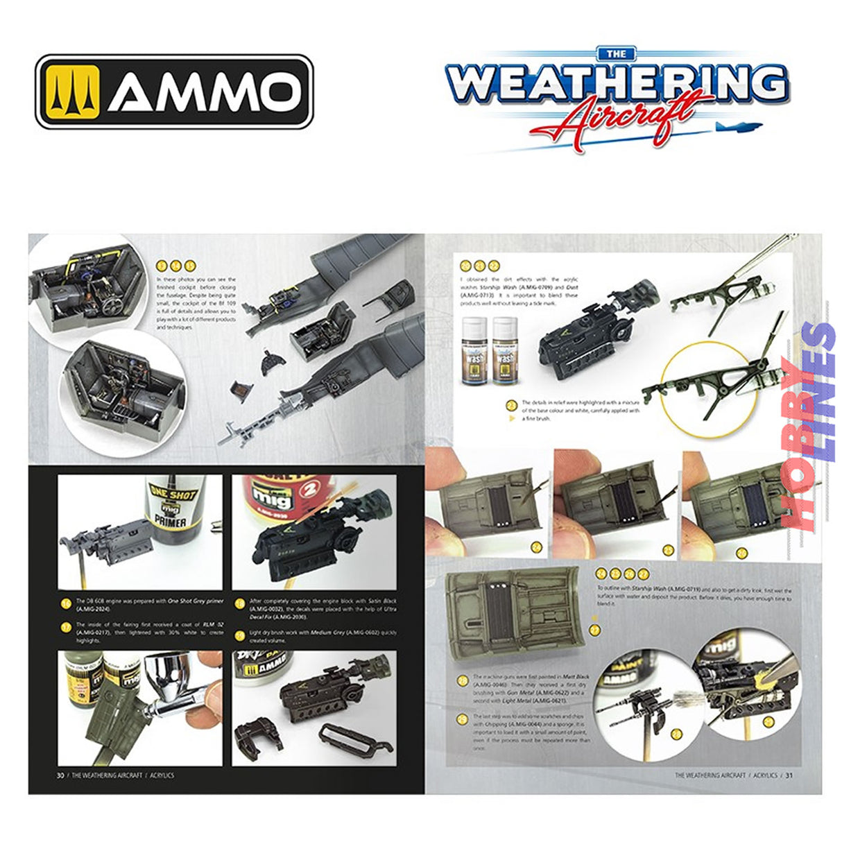 The Weathering Aircraft 25 - Acrylics - 64 Page Book | Ammo by Mig Jimenez | MIG5225