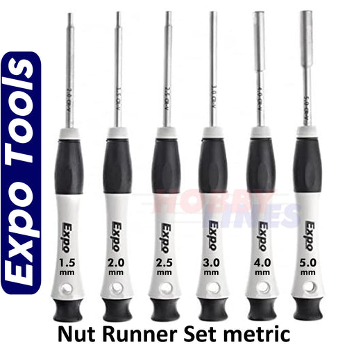 BA NUT SPINNER Set Nutspinner 6pc 6/8/10/12/14/16 BA Expo Tools 78040