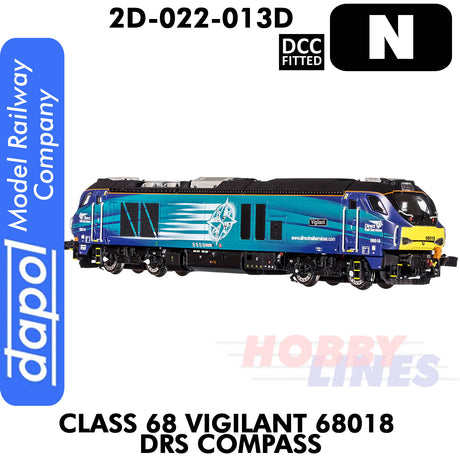 Class 68 Vigilant 68018 DRS Compass - DCC Fitted | Dapol | 2D-022-013D