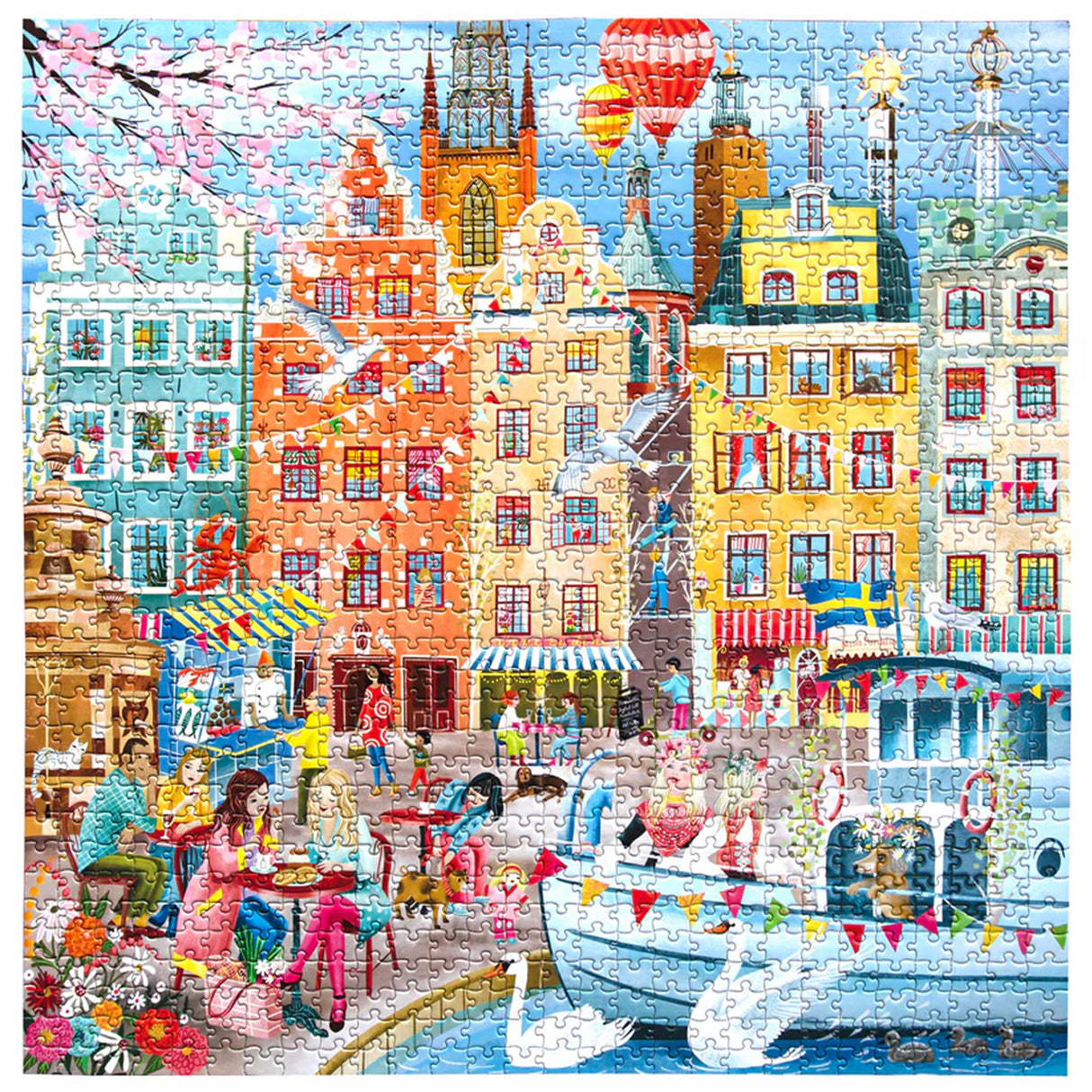 eeBoo STOCKHOLM 1000 pc Square Jigsaw Puzzle Super Deluxe PZTSKM