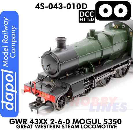 Great Western Railway - 43xx 2-6-0 Mogul 5350 Great Western -DCC - 1:76 OO | Dapol | 4S-043-0010D