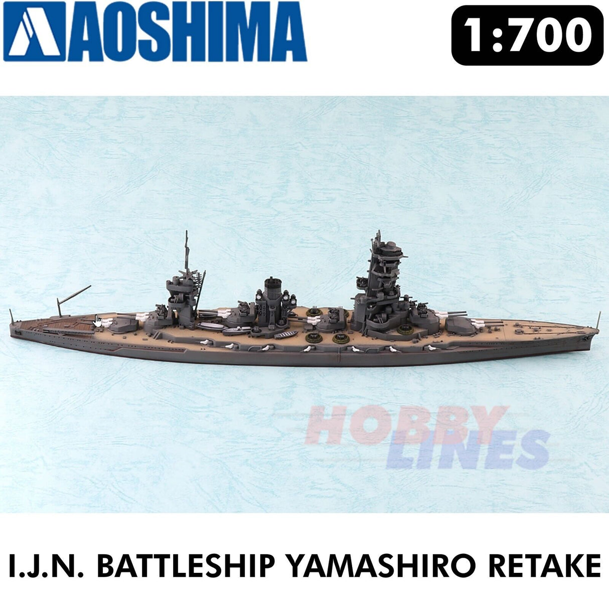 IJN Battleship YAMASH 1944 Retake Water Line #126 1:700 kit AOSHIMA 00251