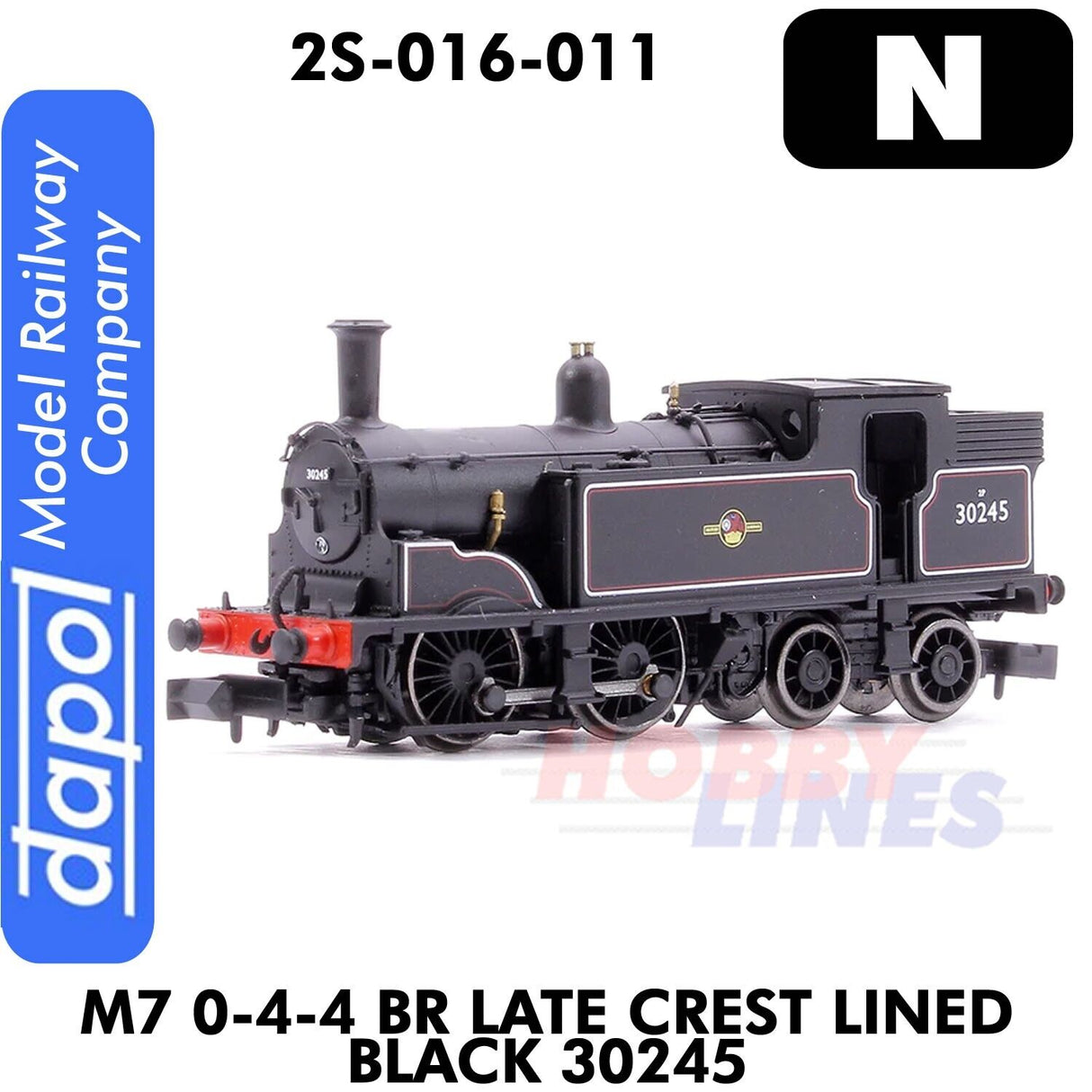 M7 0-4-4 BR Late Crest Lined Black 30245 | Dapol | 2S-016-011