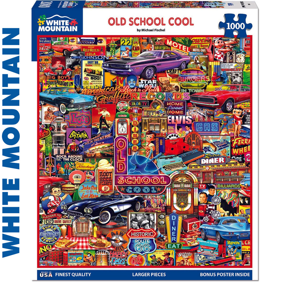 Old School Cool - 1000pc Jigsaw Puzzle | White Mountain | 2080pz