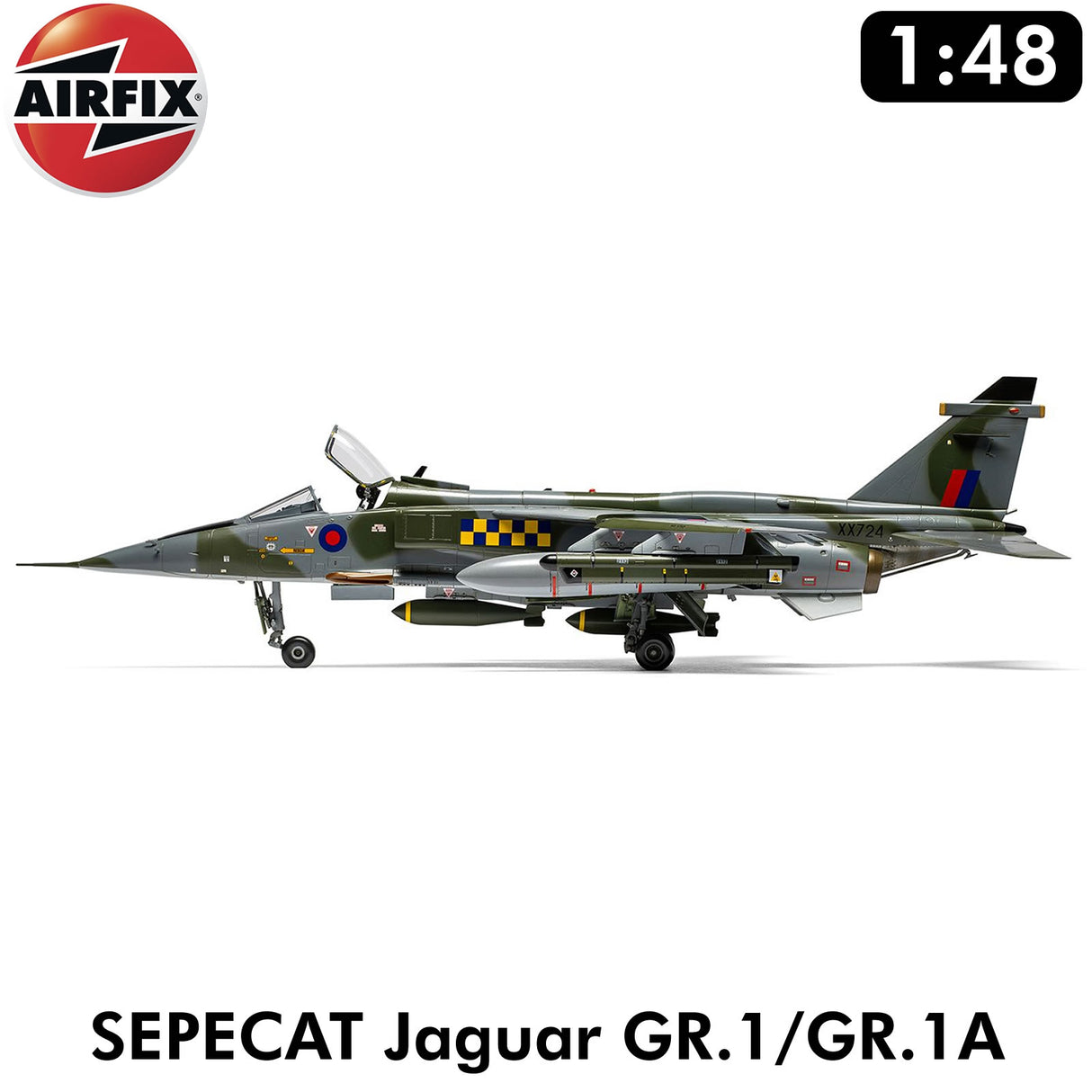 SEPECAT Jaguar GR.1/GR.1A Military Aircraft RAF France 1:48 kit | Airfix | A11010