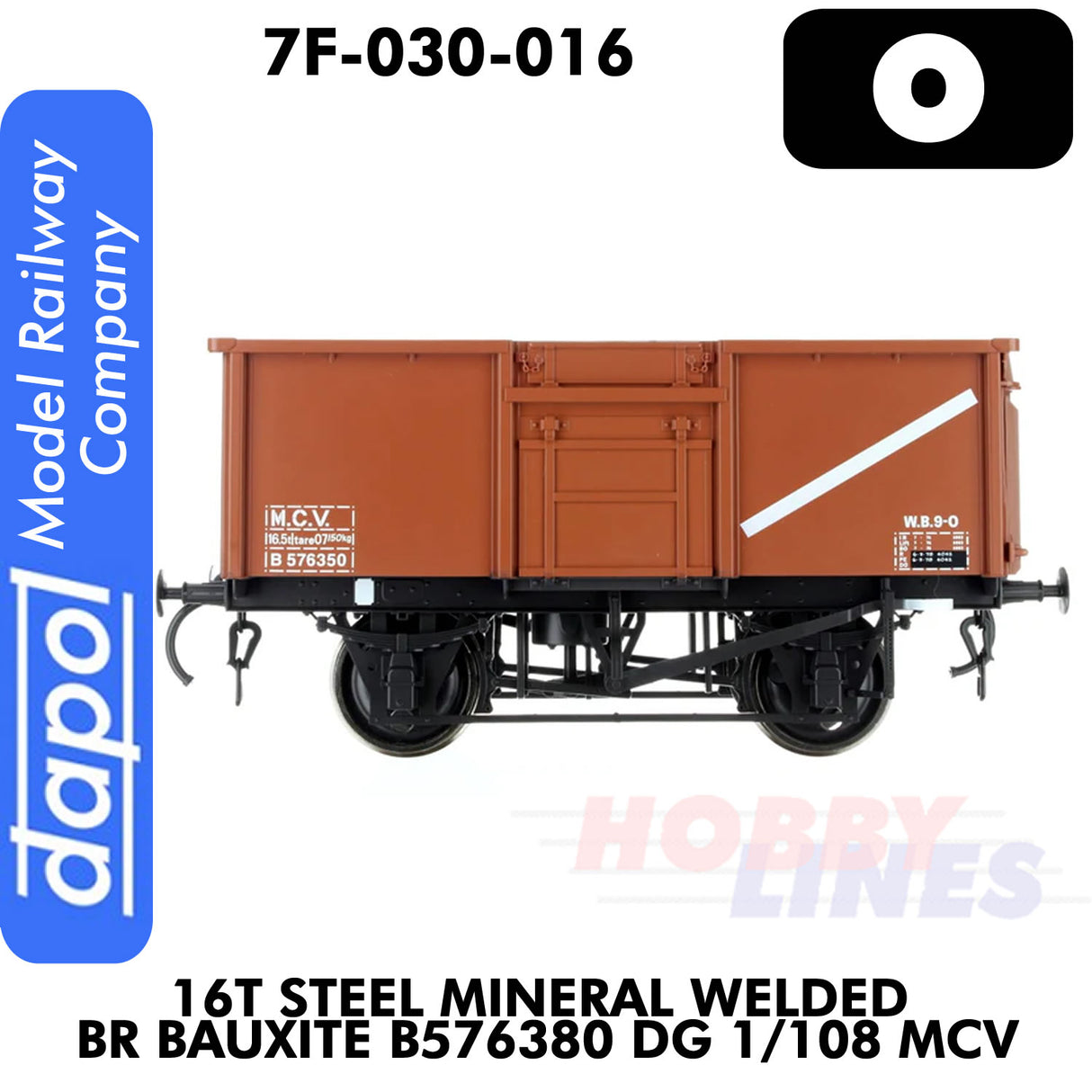 16T Steel Mineral Welded BR Bauxite B576380 DG 1/108 MCV | Dapol | 7F-030-016