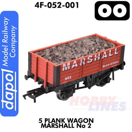 5 Plank Wagon Marshall No 2  | Dapol | 4F-052-001