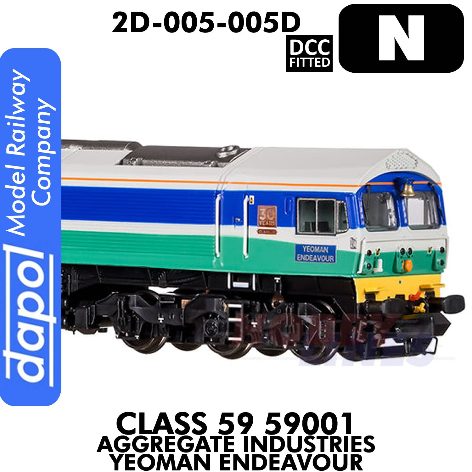 Class 59 59001 Aggregate Industries Yeoman Endeavour - DCC Fitted | Dapol | 2D-005-005D