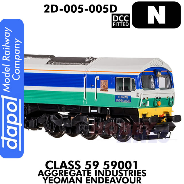 Class 59 59001 Aggregate Industries Yeoman Endeavour - DCC Fitted | Dapol | 2D-005-005D