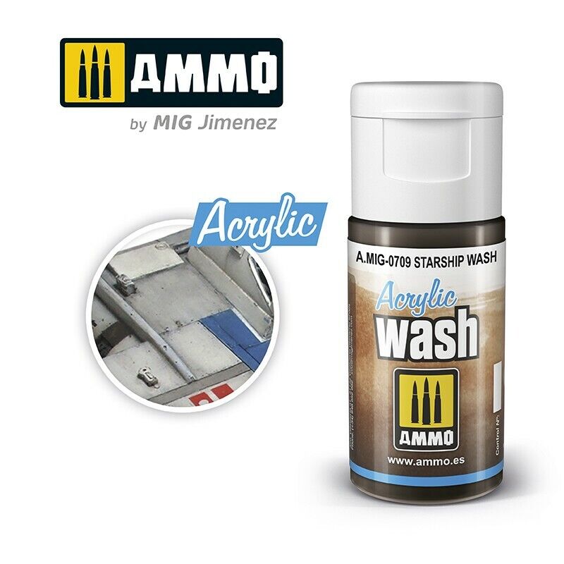 Ammo ACRYLIC WASH RANGE 15ml jar/bottles Full Colour Range By Mig Jimenez