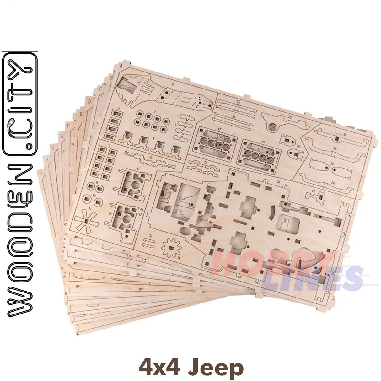 4 x 4 Jeep - 3D Puzzle | Wooden City | WR309