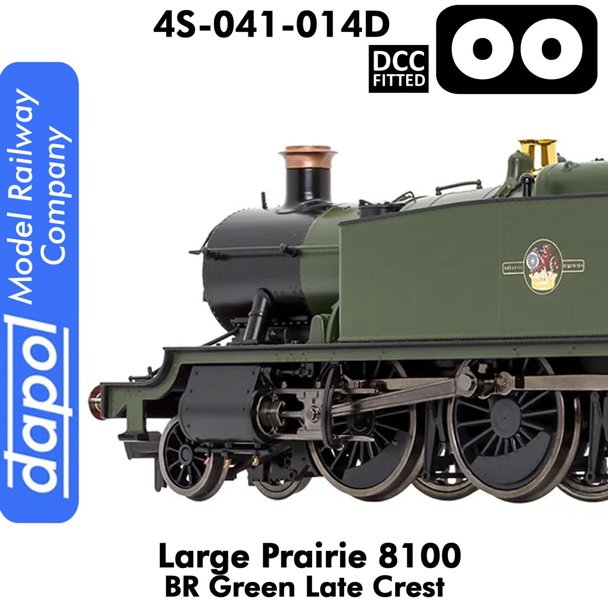 LARGE PRAIRIE 8100 BR Late Crest Steam Locomotive DCC Fitted | Dapol | 4S-041-014D