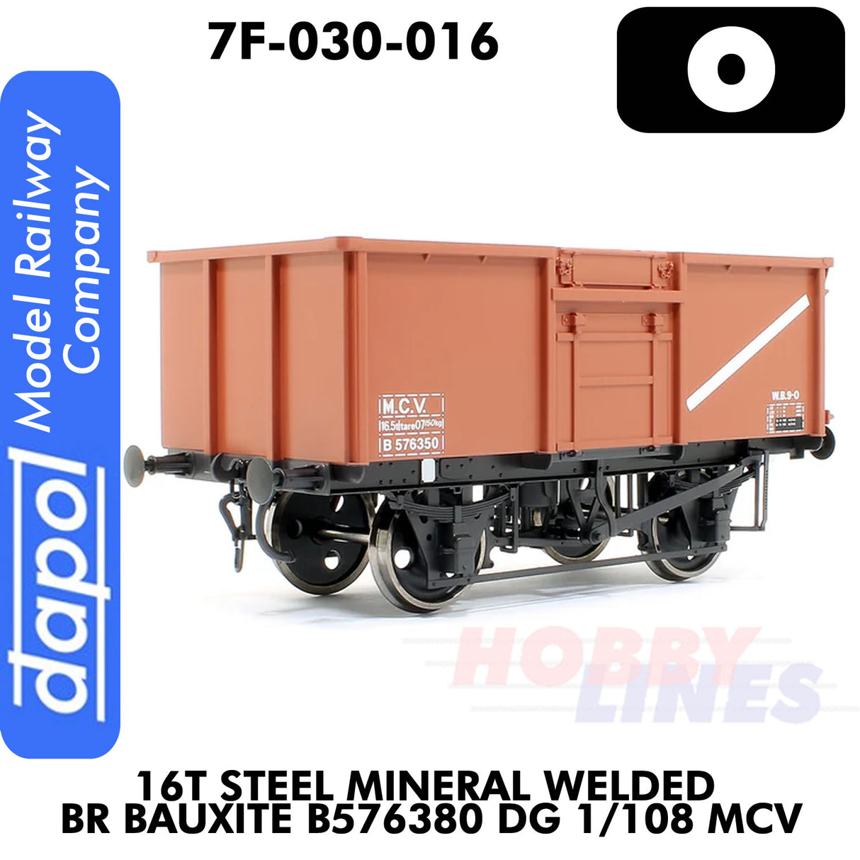 16T Steel Mineral Welded BR Bauxite B576380 DG 1/108 MCV | Dapol | 7F-030-016