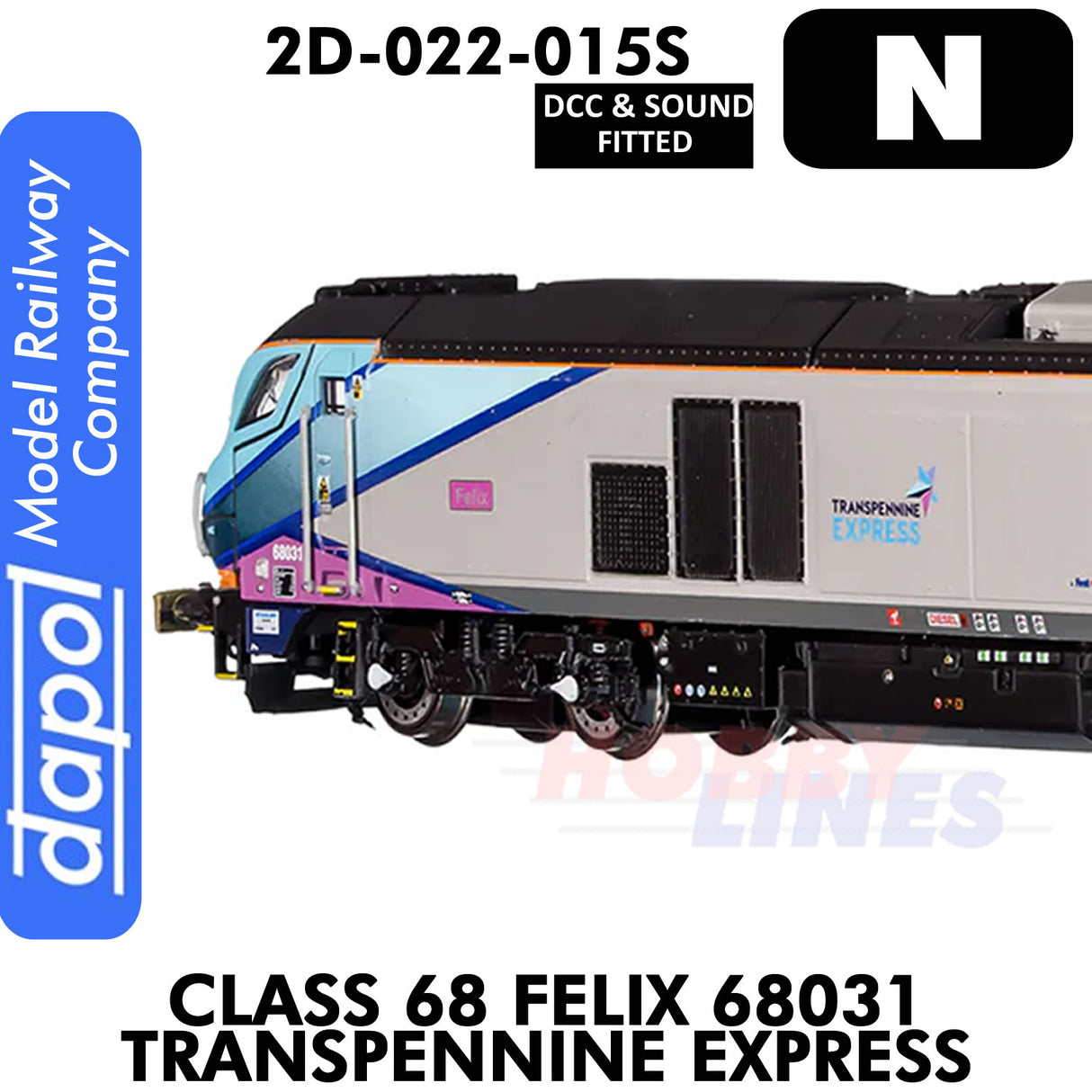 Class 68 Felix 68031 Transpennine Express - DCC & Sound | Dapol | 2D-022-015S