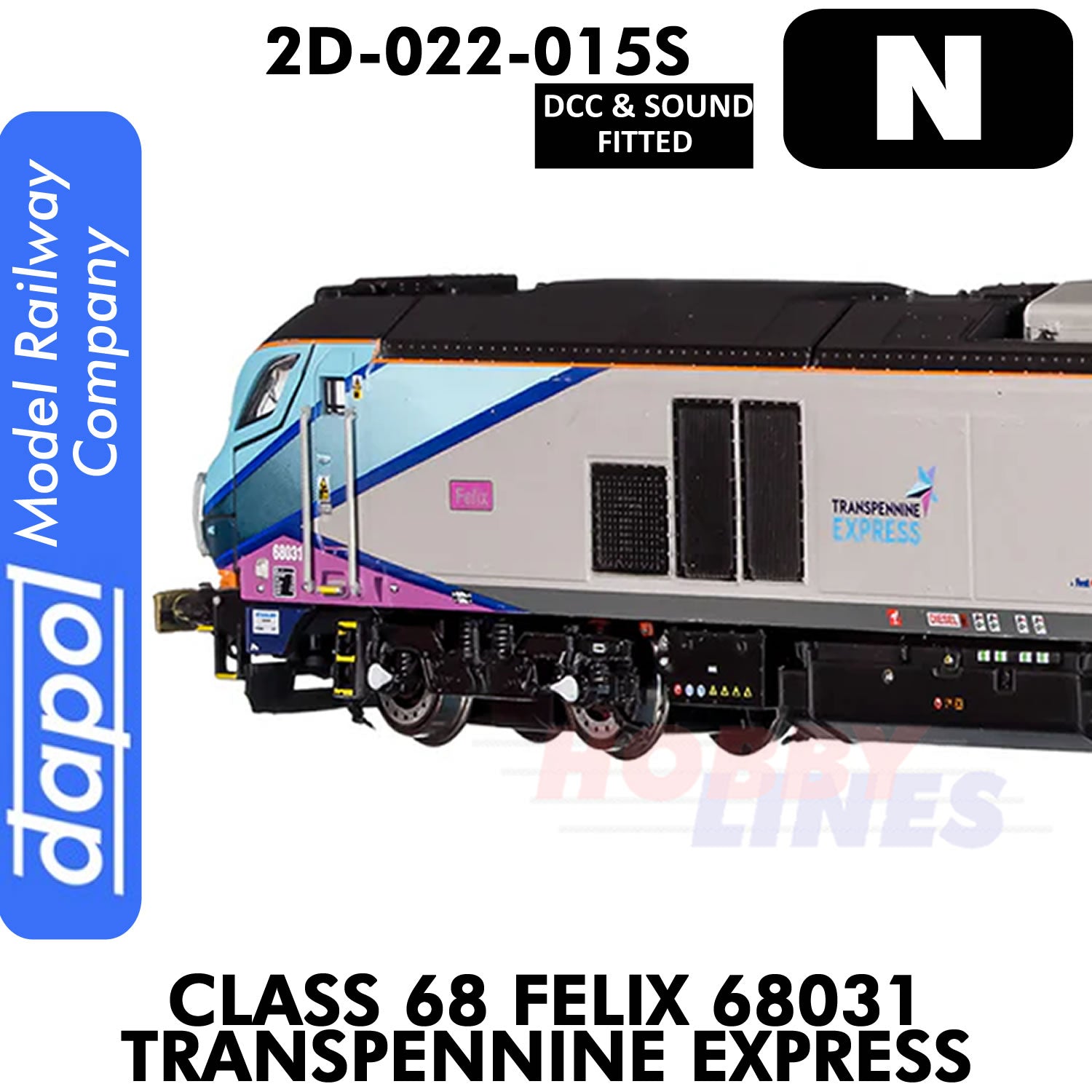Class 68 Felix 68031 Transpennine Express - DCC & Sound | Dapol | 2D-022-015S