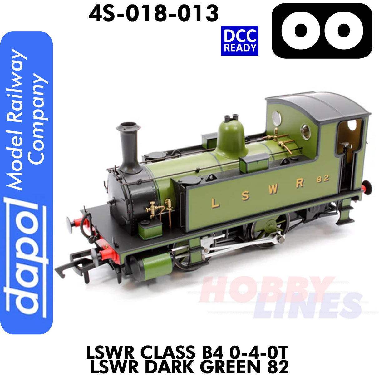 LSWR Class BF 0-4-0T LSWR Dark Green 82 - DCC Ready | Dapol | 4S-0018-013