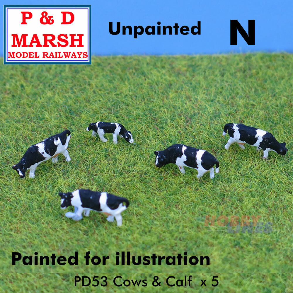 Cows and Calf x 5 - Unpainted | P&D Marsh | C53