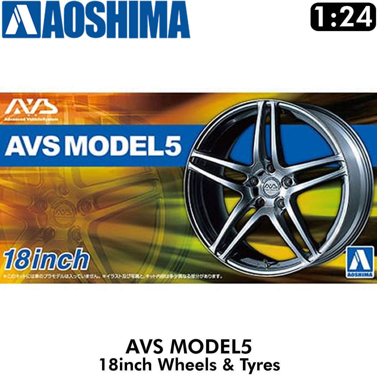 Wheels & Tyres AVS MODEL5 18inch Set of 4 Tuned Parts Rims Aoshima 06943