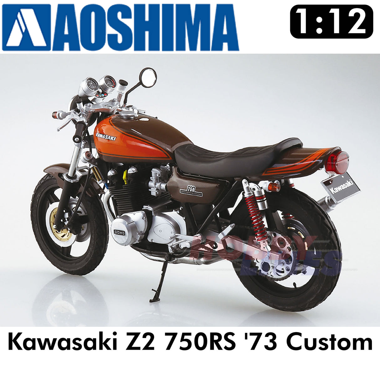 KAWASAKI Z2 750RS '73 CUSTOM motorcycle 1:12 kit Aoshima 06676