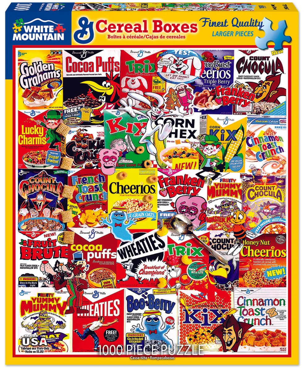 Cereal Boxes - 1000pc Puzzle | White Mountain | 1261pz