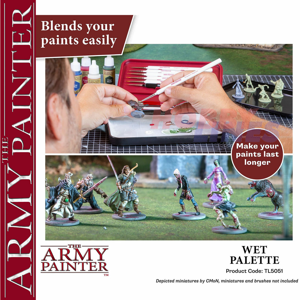 WET PALLETTE superior quality Custom Designed ARMY PAINTER TL5051P