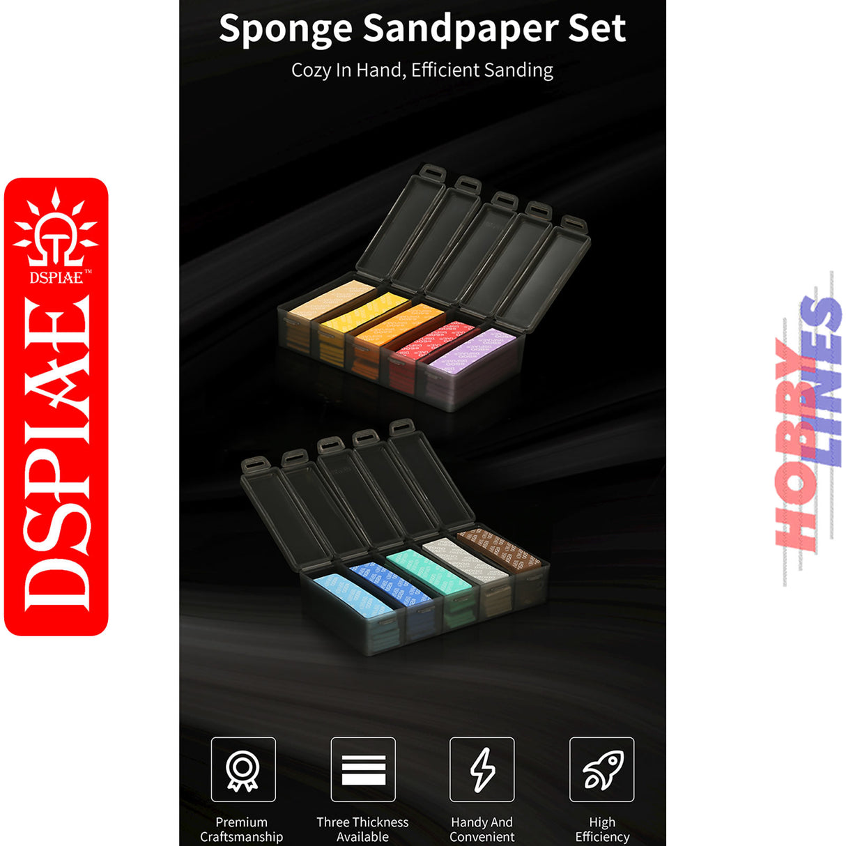 SS3-2000 3mm #2000 Sanding Sponge - 5pcs - 2000 grit | DSPIAE | DS033