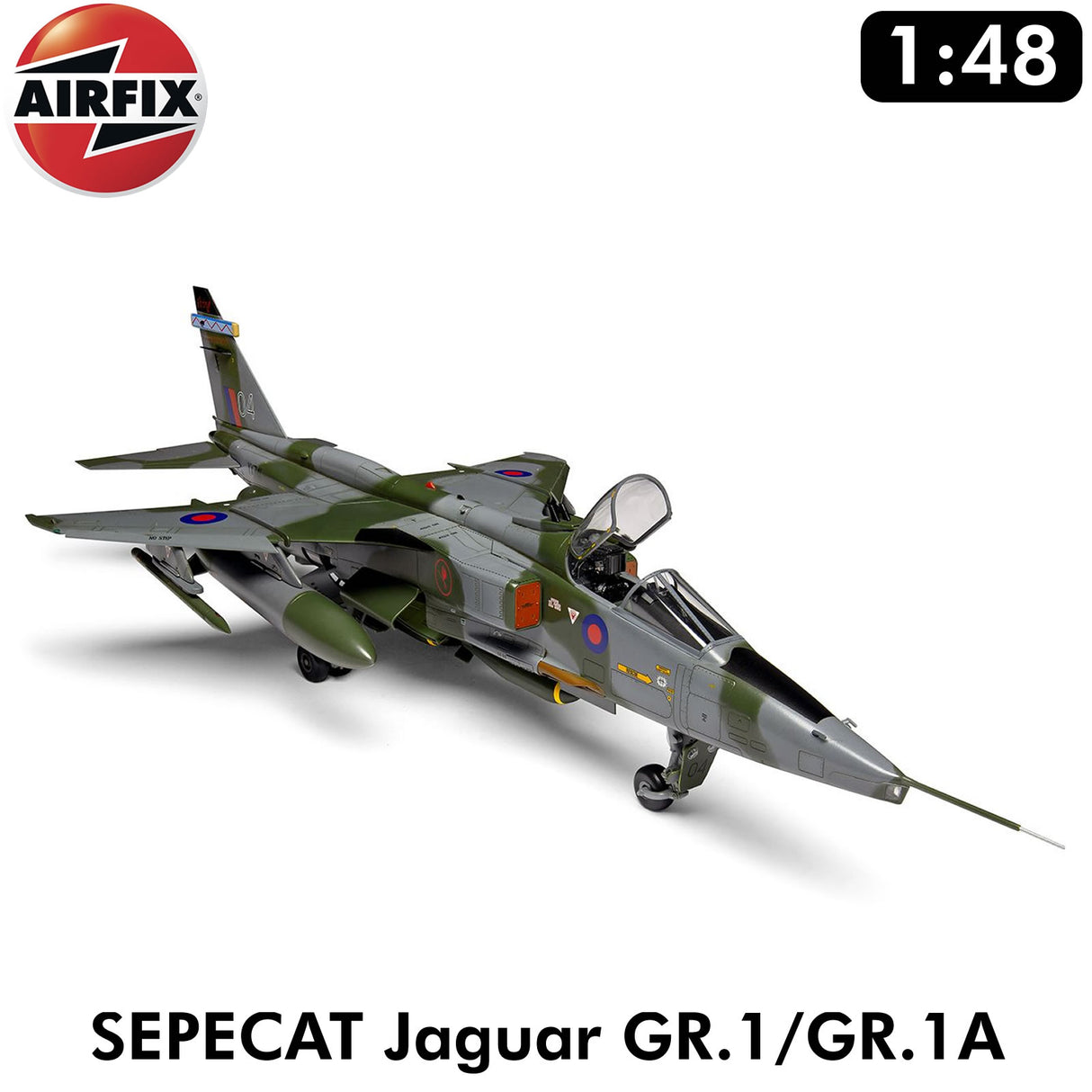 SEPECAT Jaguar GR.1/GR.1A Military Aircraft RAF France 1:48 kit | Airfix | A11010