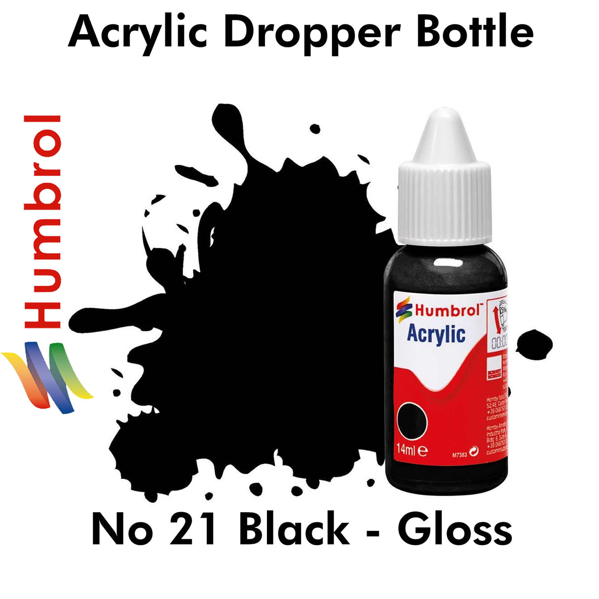 Acrylic Dropper - No 21 Black - Gloss | Humbrol | DB0021