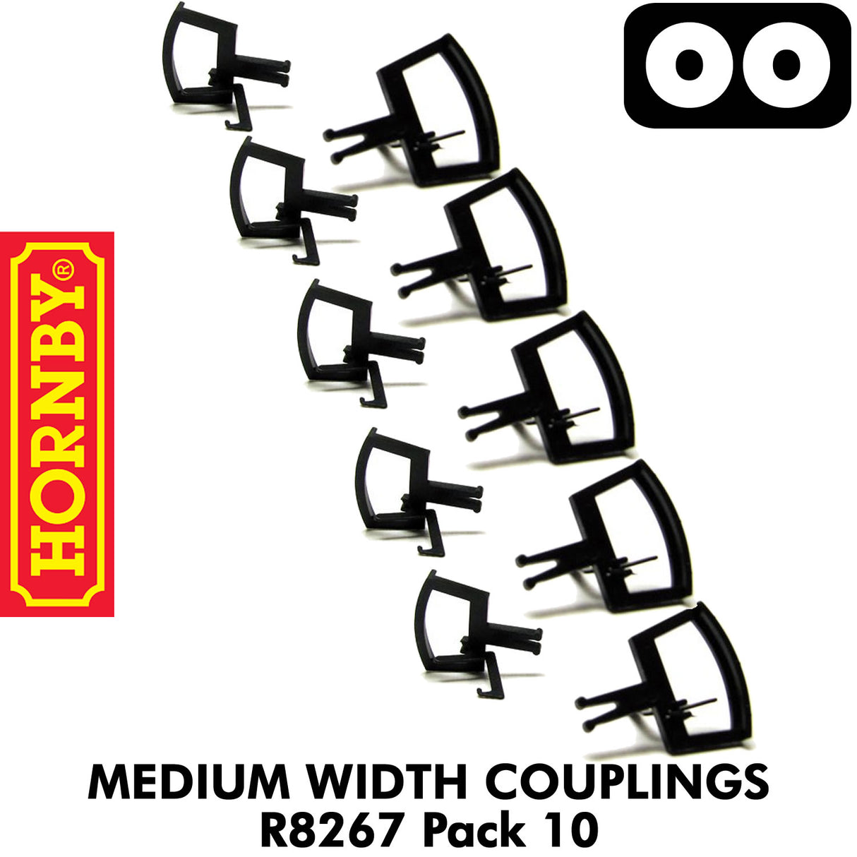 OO Gauge Couplings - Medium Width - 10 Pack | Hornby | R8267