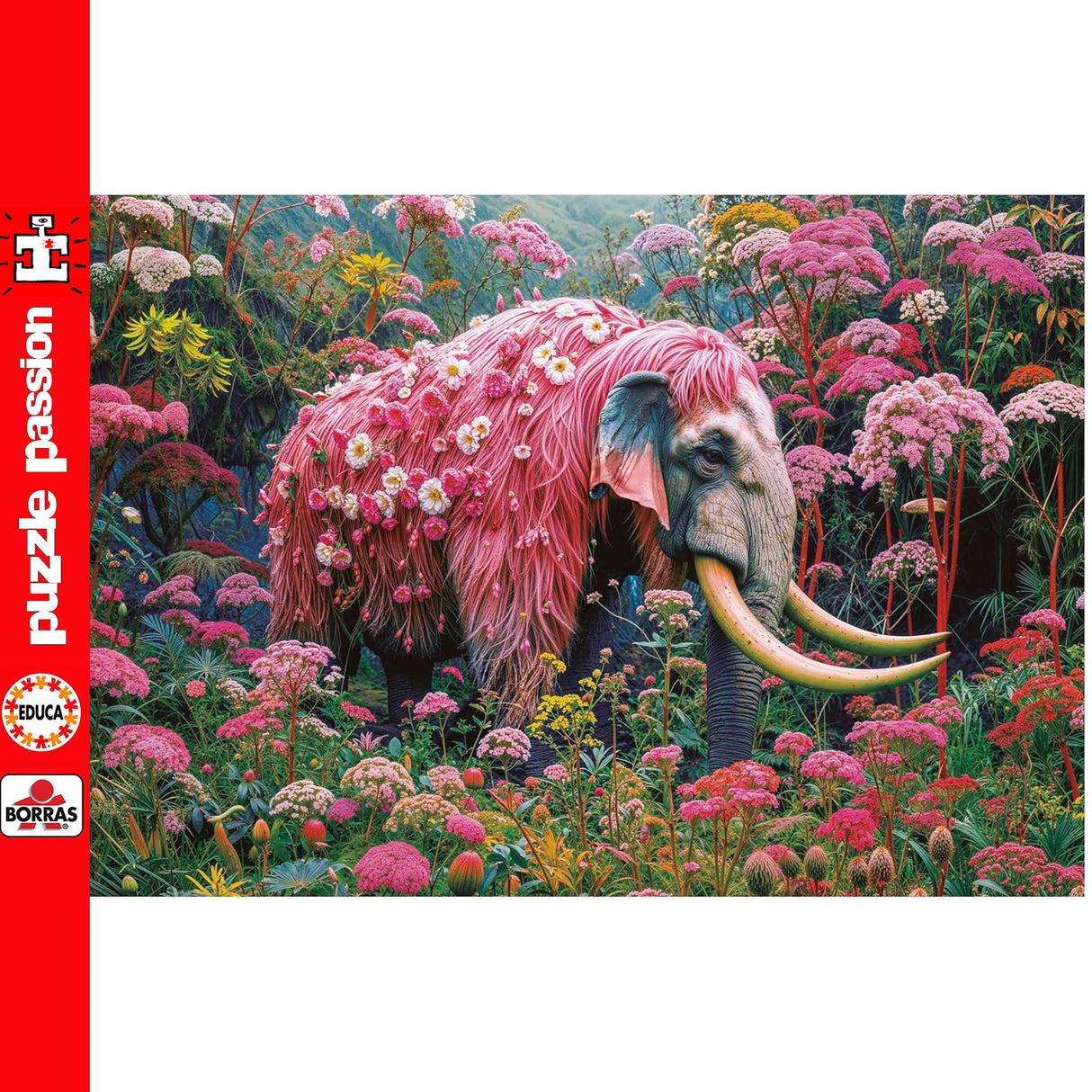 Educa FLORAL ELEPHANT 500pc Super Deluxe Jigsaw Puzzle animal nature 20228