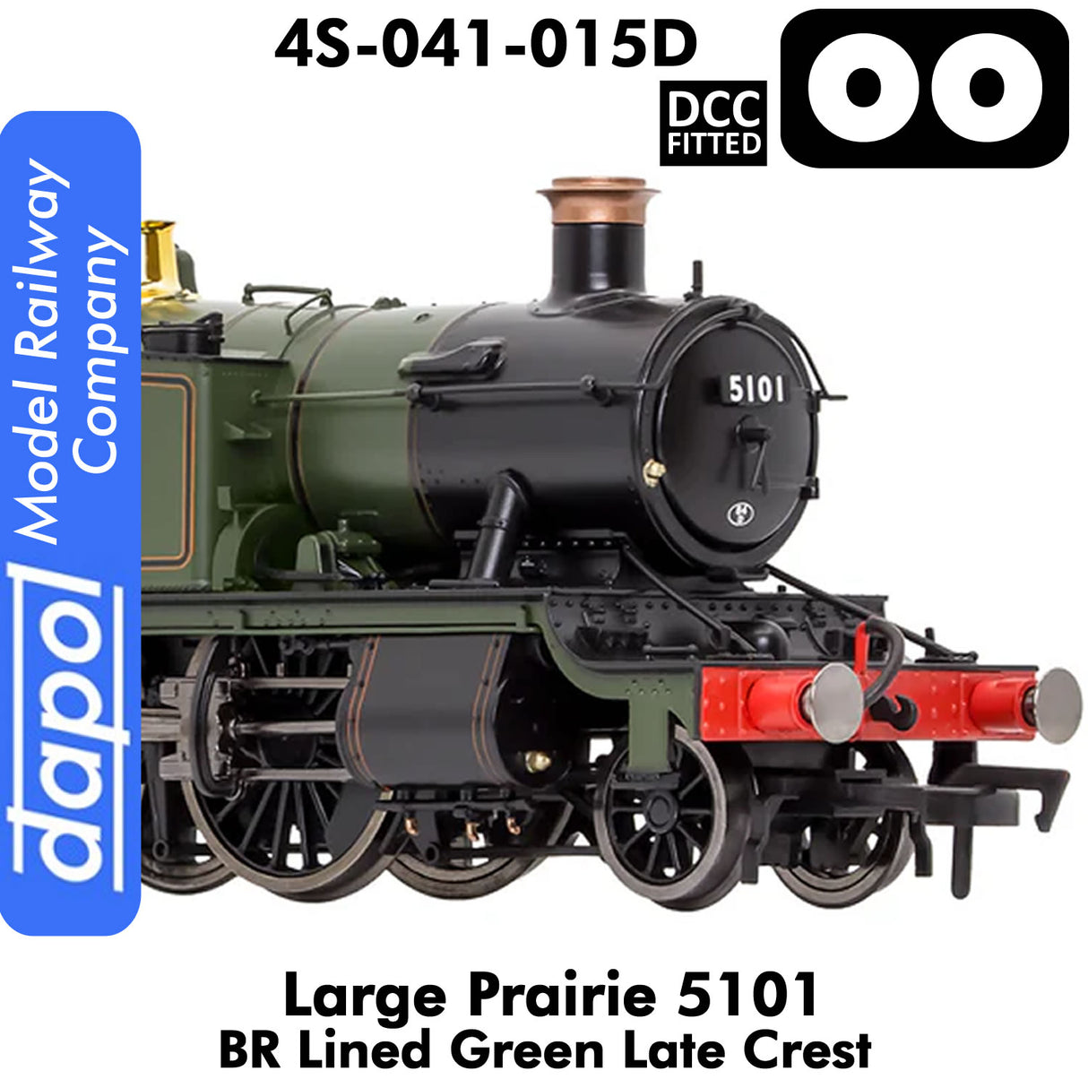 LARGE PRAIRIE 5101 BR Late Crest Steam Locomotive DCC Fitted | Dapol | 4S-041-015D