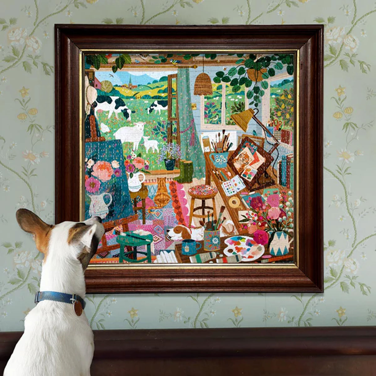 eeBoo ARTISTS COTTAGE 1000 pc Square Jigsaw Puzzle Super Deluxe PZT118