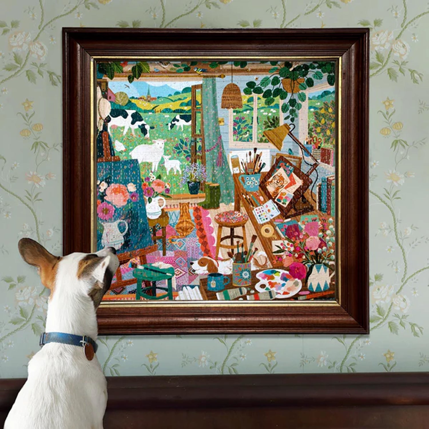 eeBoo ARTISTS COTTAGE 1000 pc Square Jigsaw Puzzle Super Deluxe PZT118