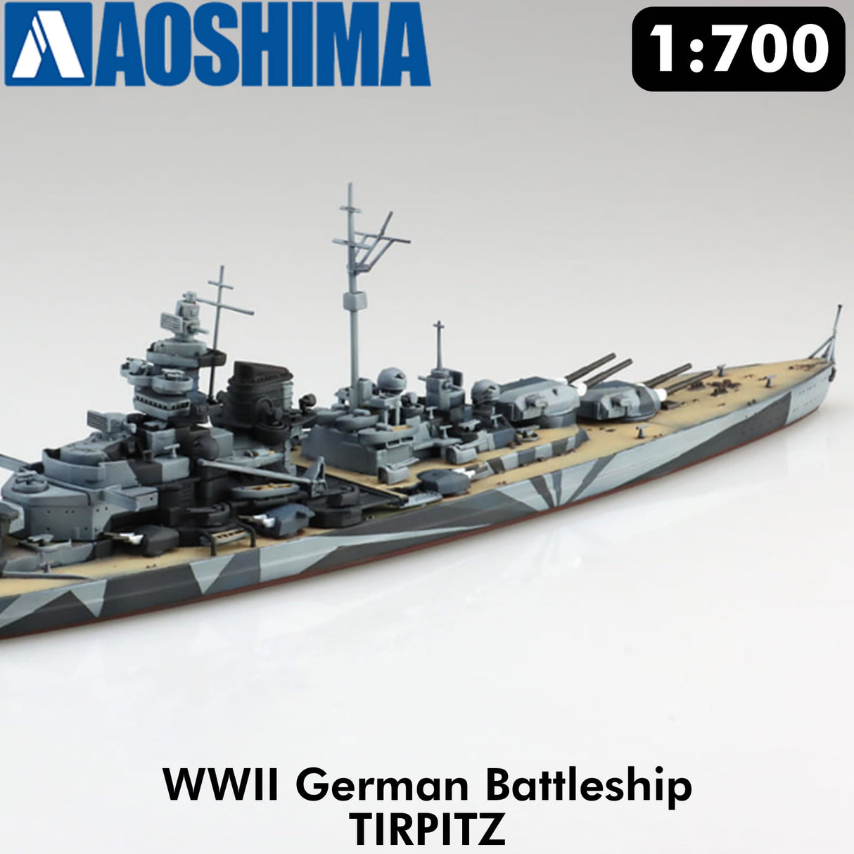 TIRPITZ Battleship WWII German Waterline 1:700 model kit AOSHIMA 06749
