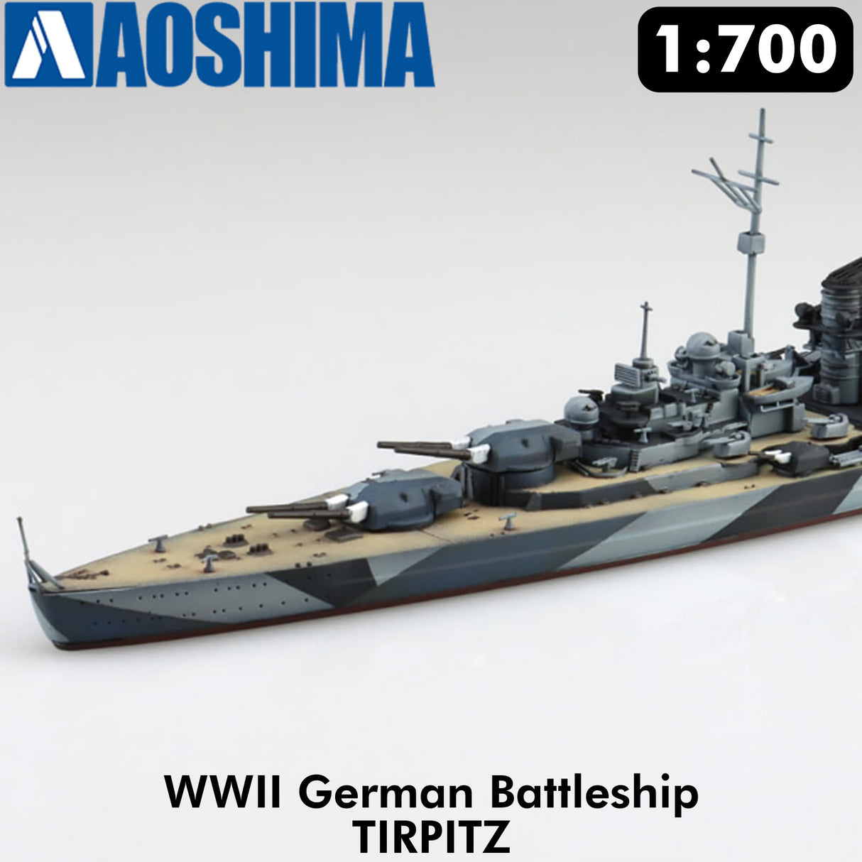 TIRPITZ Battleship WWII German Waterline 1:700 model kit AOSHIMA 06749