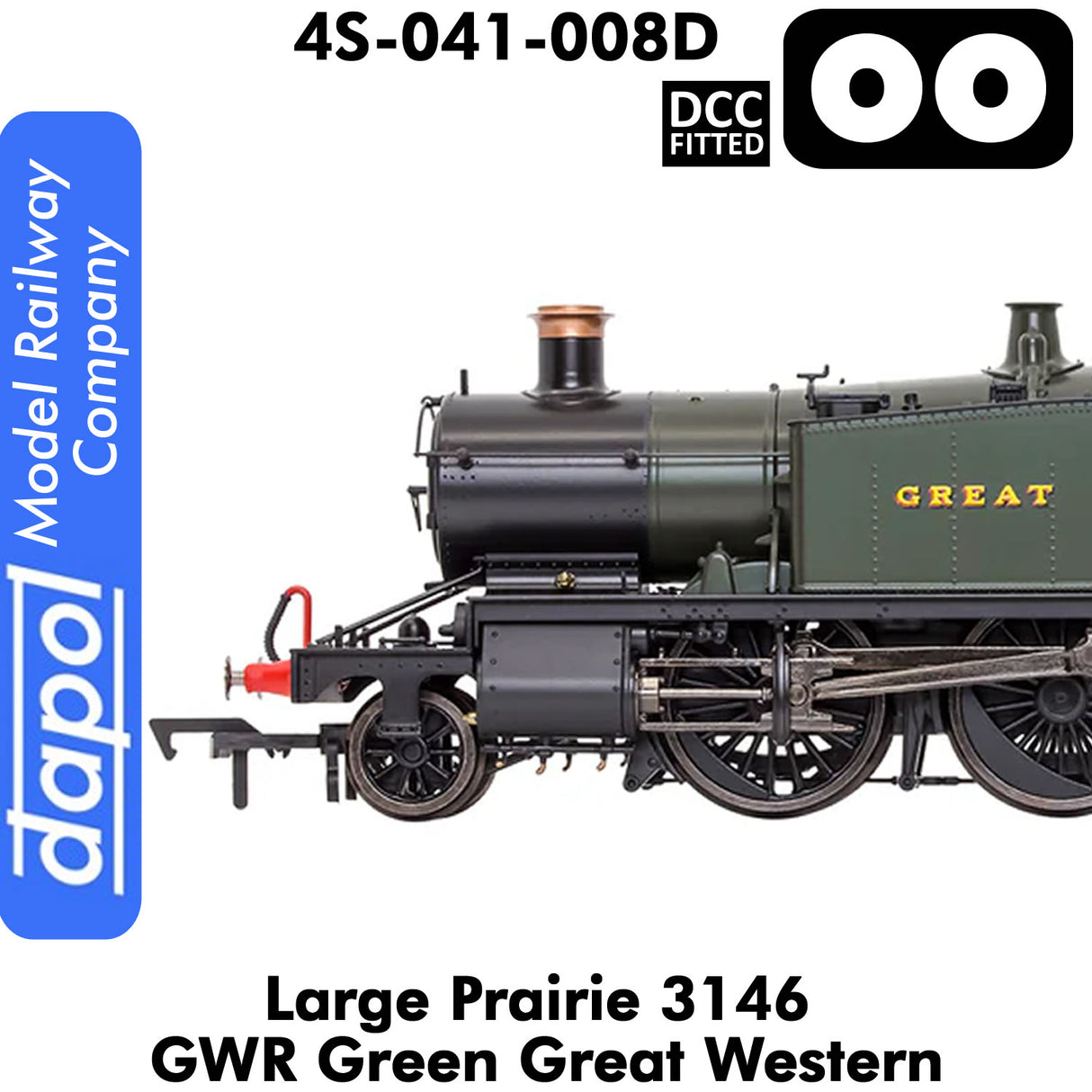 LARGE PRAIRIE 3146 GWR DCC Fitted Steam Locomotive | Dapol | 4S-041-008D