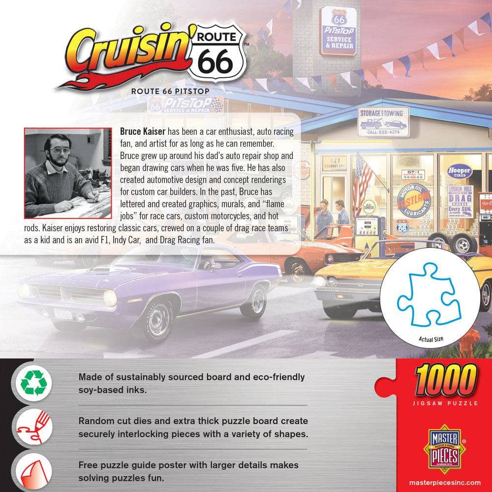 Cruisin' Route 66 Pitstop - 1000pc Puzzle | Masterpieces | MSP-72040.01