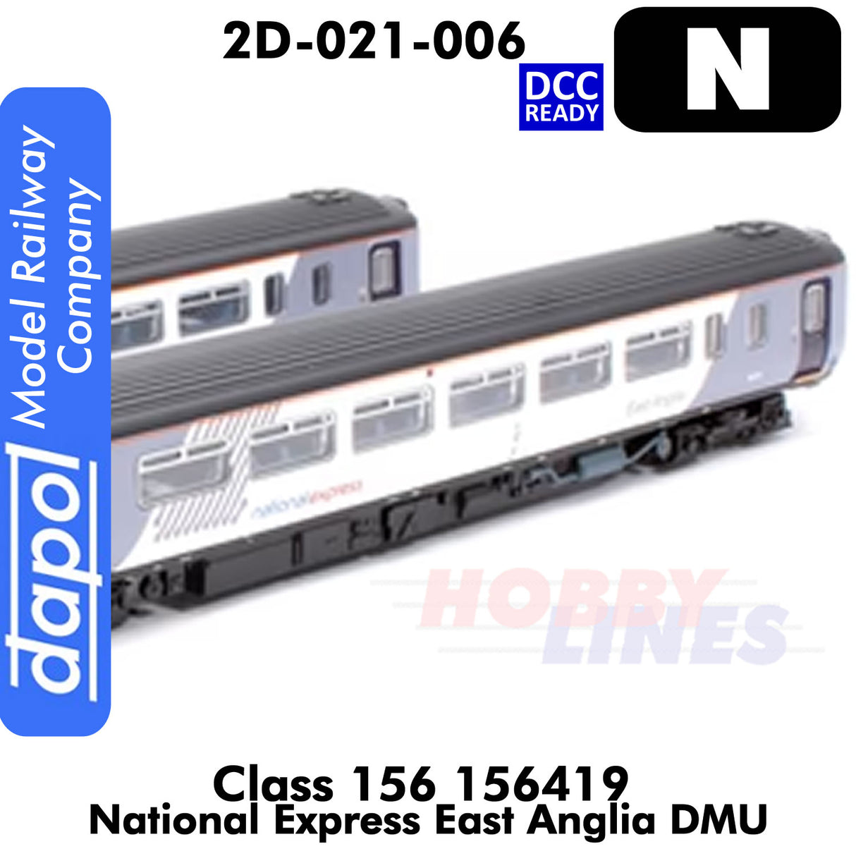 Class 156 DMU 156419 National Express East - DCC Ready | Dapol | 2D-021-006