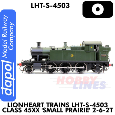 Class 45xx Small Prairie 2-6-2T 4557 - GWR Green with Shirtbutton Crest - DCC Ready | Lionheart Trains | LHT-D-4503