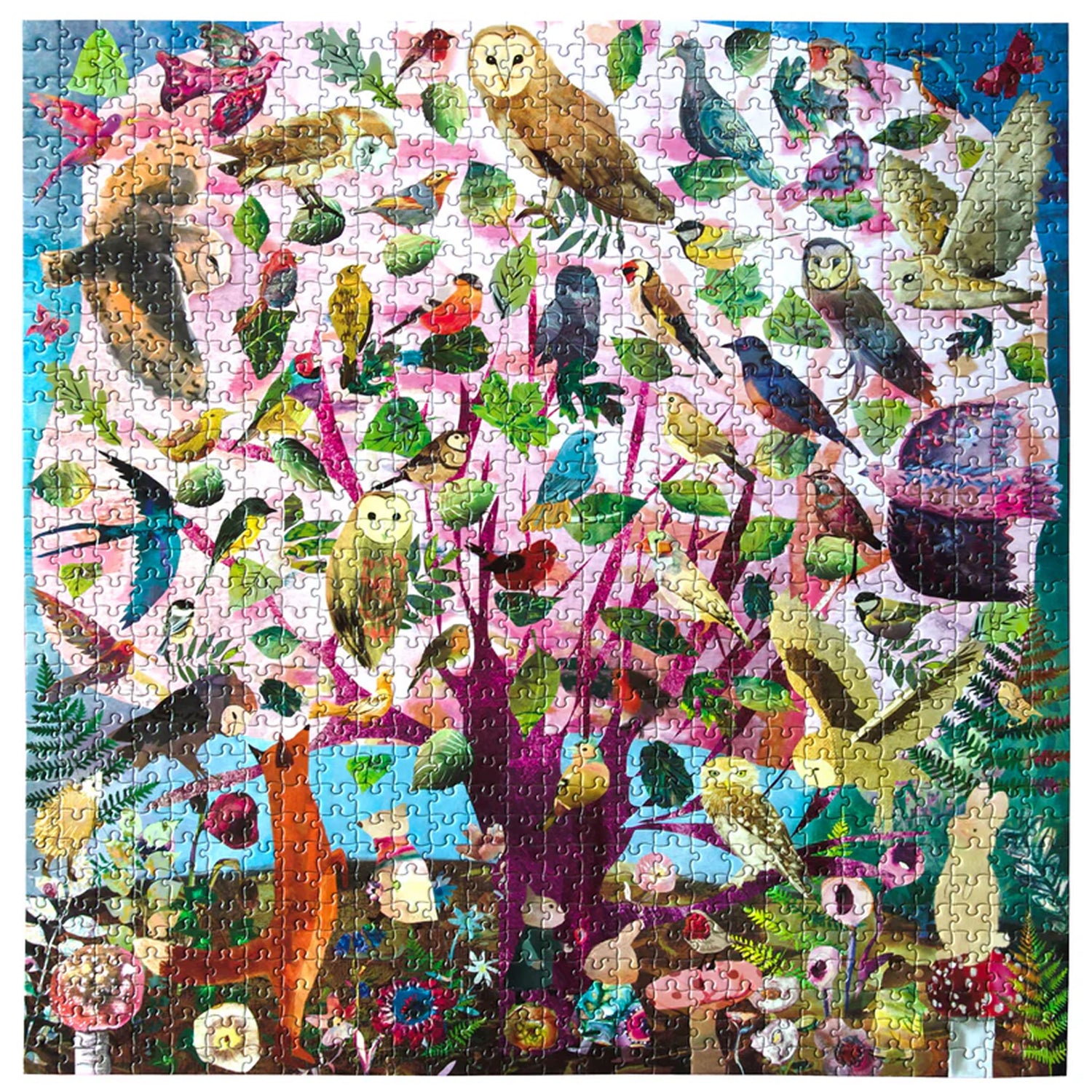 eeBoo PARLIAMENT OF OWLS 1000 pc Square Jigsaw Puzzle Super Deluxe PZTOWL
