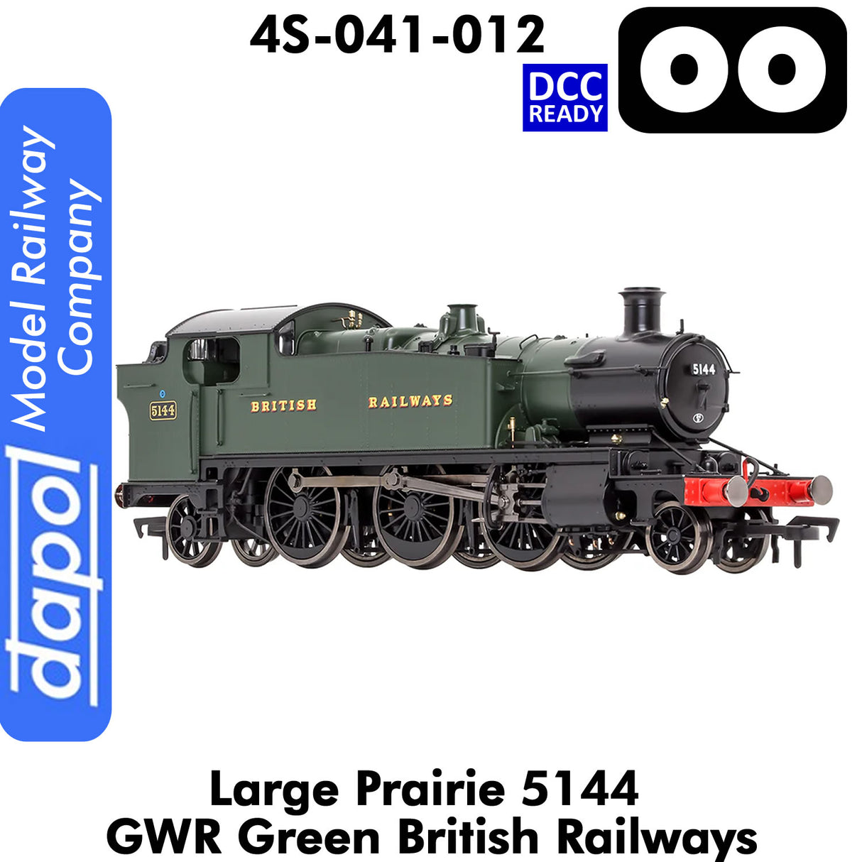LARGE PRAIRIE 5144 BR Green DCC Fitted Steam Locomotive | Dapol | 4S-041-012