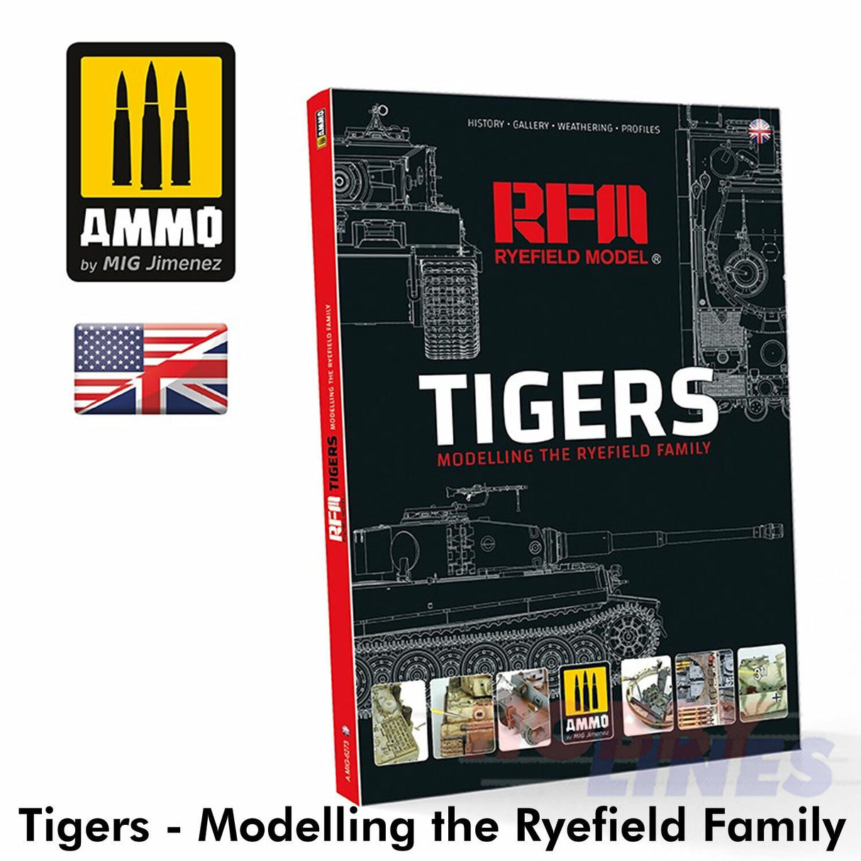 TIGERS - Modelling the Ryefield Family WWII English Book Ammo by Mig MIG6273