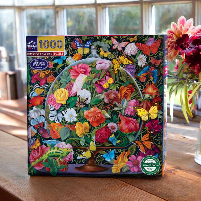Butterfly Still Life 1000pc Puzzle | eeBoo | PZT702