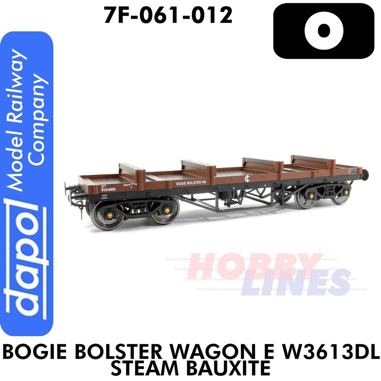 Bogie Bolster Wagon E W3613DL Steam Bauxite | Dapol | 7F-061-012