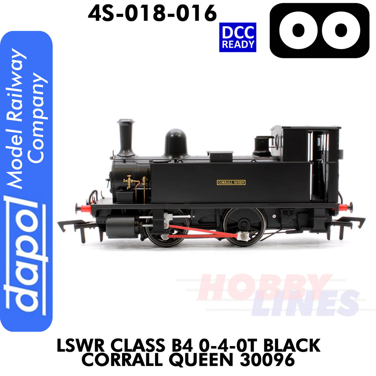 LSWR Class B4 0-4-0T Black Corrall Queen 30096 - DCC Ready | Dapol | 4S-0018-016