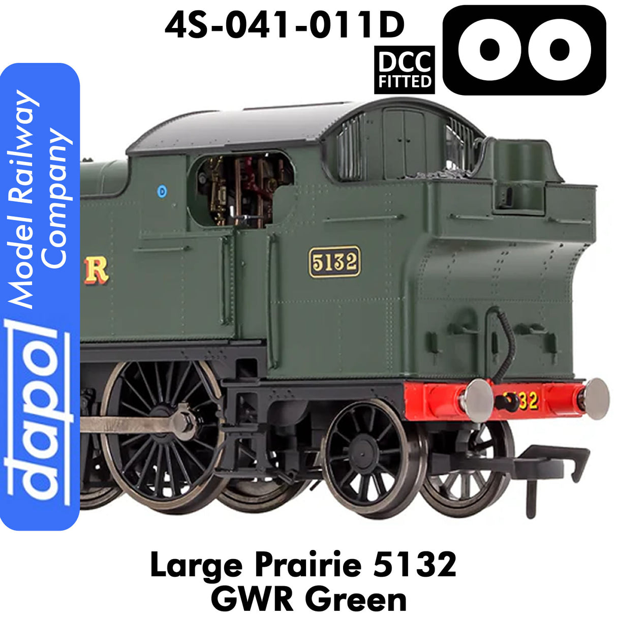 LARGE PRAIRIE 5132 GWR Green DCC Fitted Steam Locomotive | Dapol | 4S-041-011D