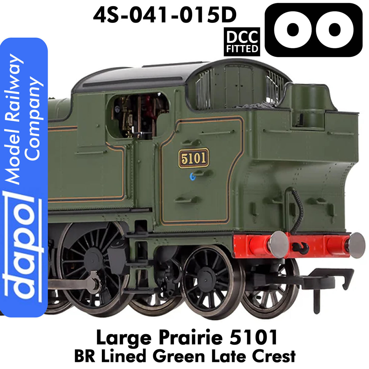 LARGE PRAIRIE 5101 BR Late Crest Steam Locomotive DCC Fitted | Dapol | 4S-041-015D