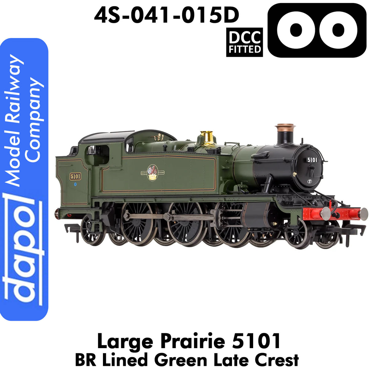 LARGE PRAIRIE 5101 BR Late Crest Steam Locomotive DCC Fitted | Dapol | 4S-041-015D