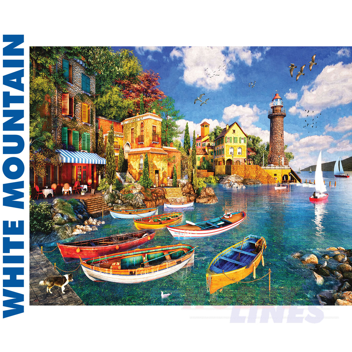 *Damaged Box* Mediterranean Harbor 1000pc Puzzle | White Mountain | 1643pz