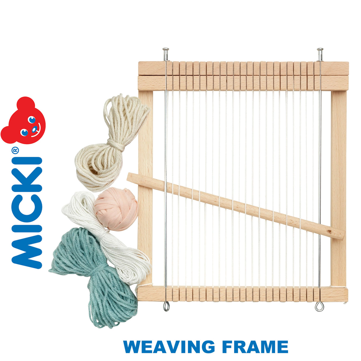 MICKI WEAVING FRAME with Yarn Wooden Frame Micki Sweden 10-2233-00